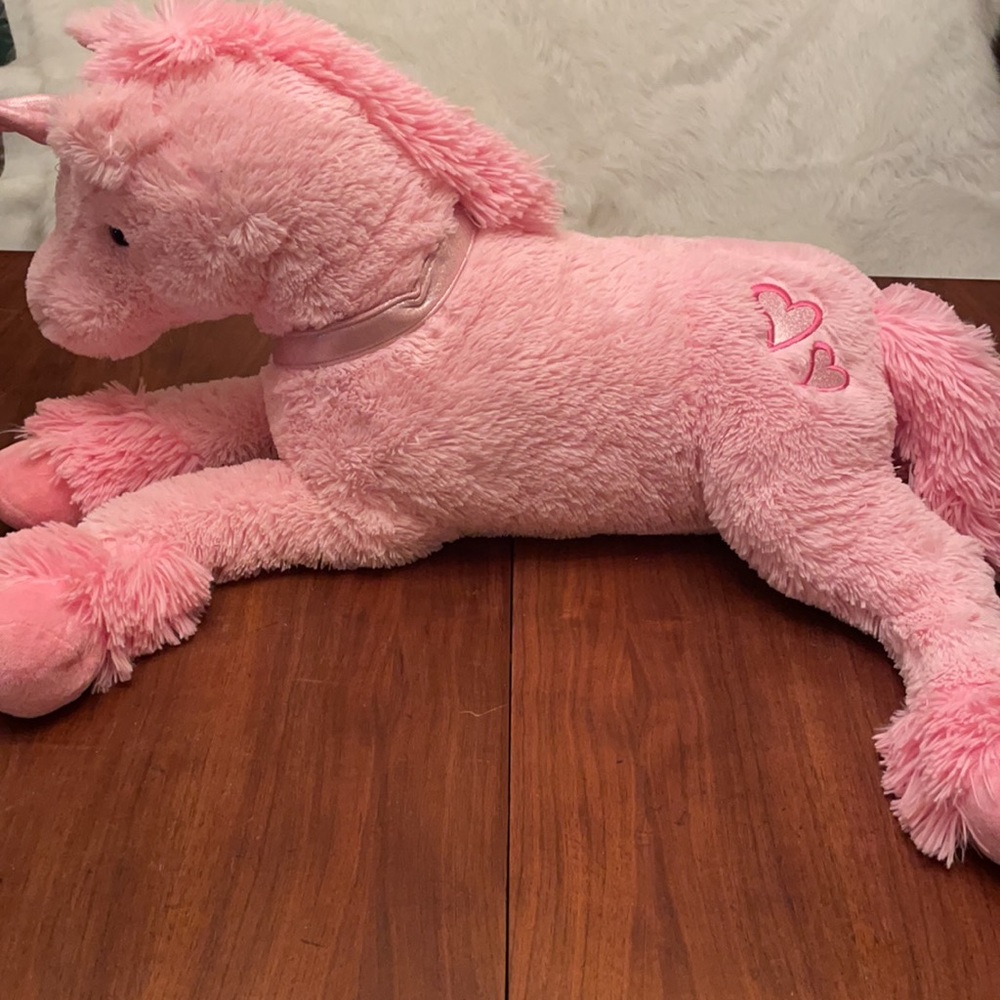 Preloved Large Pink Stuffed Animal Unicorn /Toy